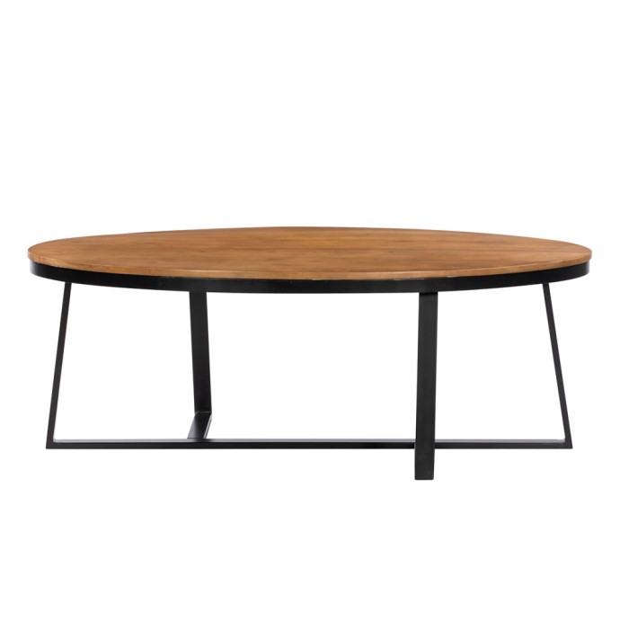 OVO COFFEE TABLE 121x71xH44cm ΚΑΡΥΔΙ ΜΑΥΡΟ