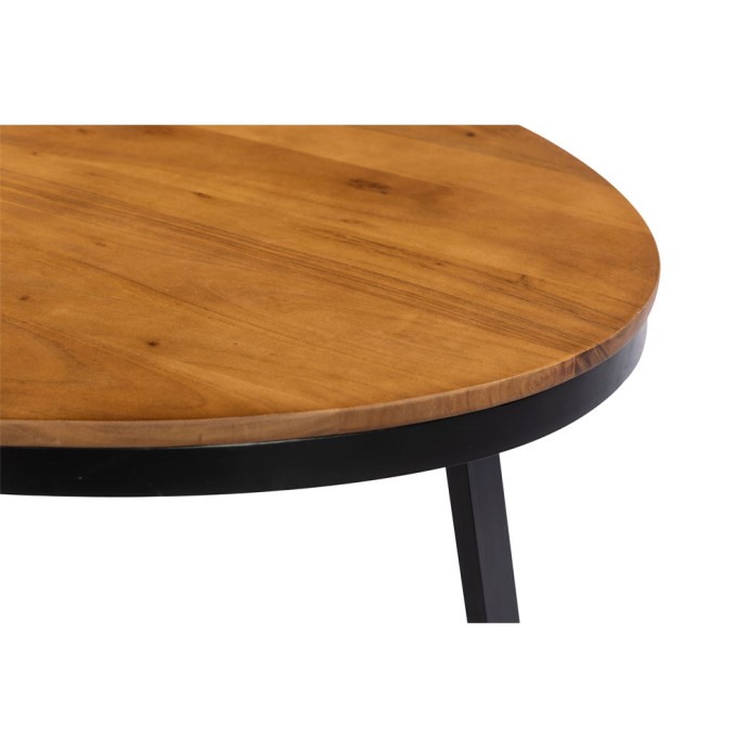 OVO COFFEE TABLE 121x71xH44cm ΚΑΡΥΔΙ ΜΑΥΡΟ