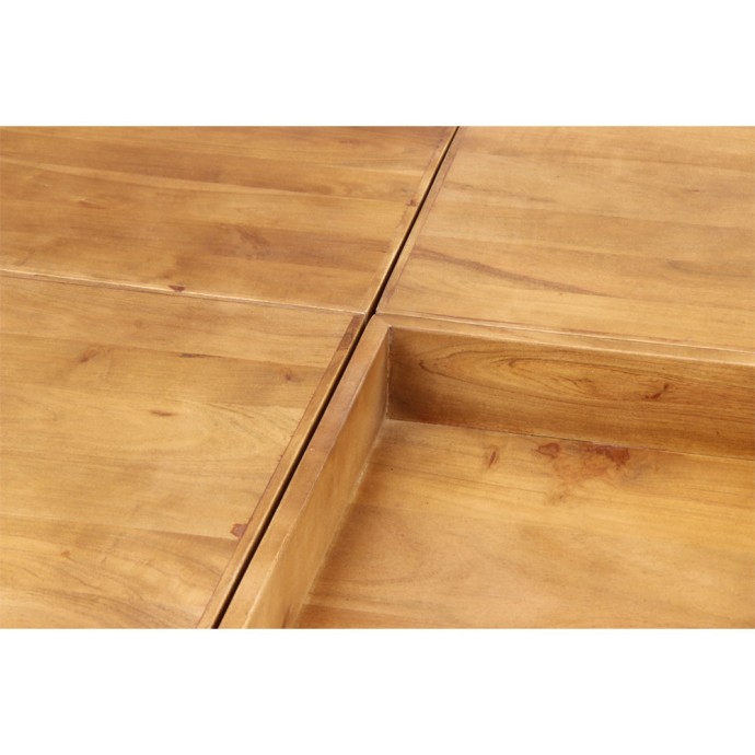 COMBO COFFEE TABLE 84x80xH42cm ΚΑΡΥΔΙ ΜΑΥΡΟ 