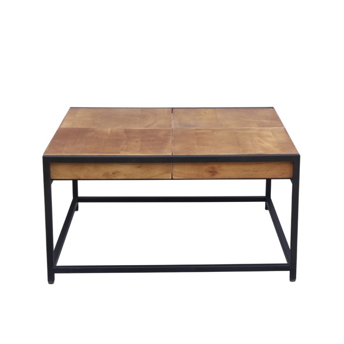 COMBO COFFEE TABLE 84x80xH42cm ΚΑΡΥΔΙ ΜΑΥΡΟ 