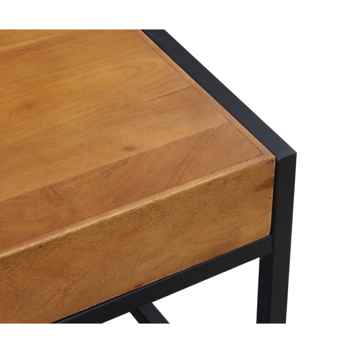 COMBO COFFEE TABLE 84x80xH42cm ΚΑΡΥΔΙ ΜΑΥΡΟ 