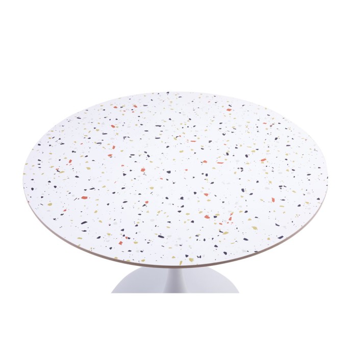 NOUGAT ΤΡΑΠΕΖΙ ΡΟΤΟΝΤΑ 100x100xH75cm TERRAZZO 