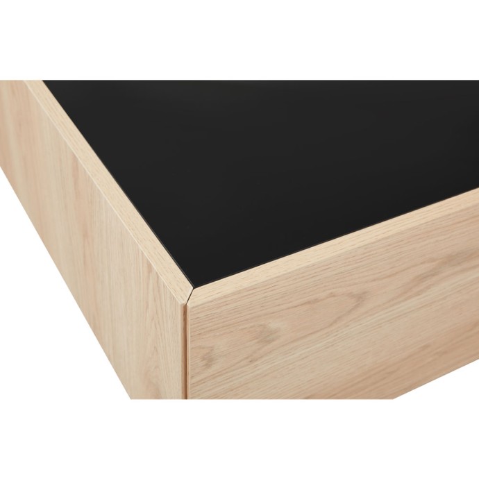 CUBIUS COFFEE TABLE 118x59x33 ΦΥΣΙΚΟ ΦΙΜΕ ΜΑΥΡΟ 