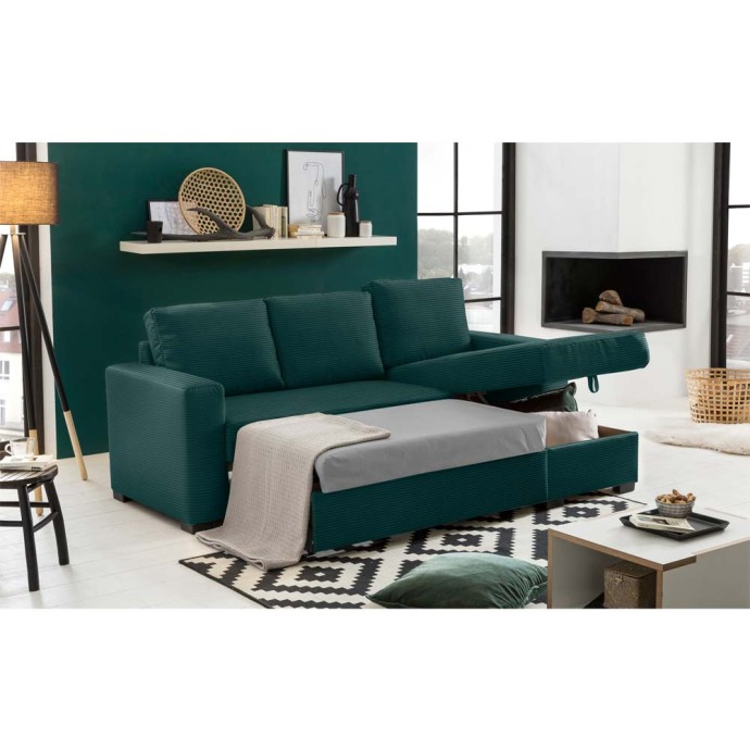 ALDO CRISTIANO ΓΩΝΙΑΚΟΣ ΚΑΝΑΠΕΣ ΚΡΕΒΑΤΙ 220x150x88 ΑΝΑΣΤΡΕΨΙΜΟΣ ΠΡΑΣΙΝΟ 