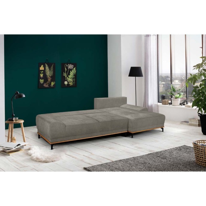 NATURA ΓΩΝΙΑΚΟΣ ΚΑΝΑΠΕΣ ΚΡΕΒΑΤΙ 283x164x90 ΔΕΞΙΟΣ TAUPE 