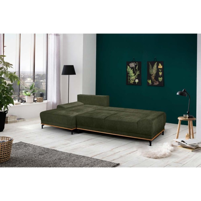 NATURA ΓΩΝΙΑΚΟΣ ΚΑΝΑΠΕΣ ΚΡΕΒΑΤΙ 283x164x90 ΑΡΙΣΤΕΡΟΣ ΛΑΔΙ 