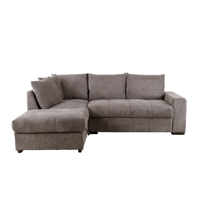 BILL ΓΩΝΙΑΚΟΣ ΚΑΝΑΠΕΣ ΚΡΕΒΑΤΙ 241x173x94 ΑΡΙΣΤΕΡΟΣ TAUPE 