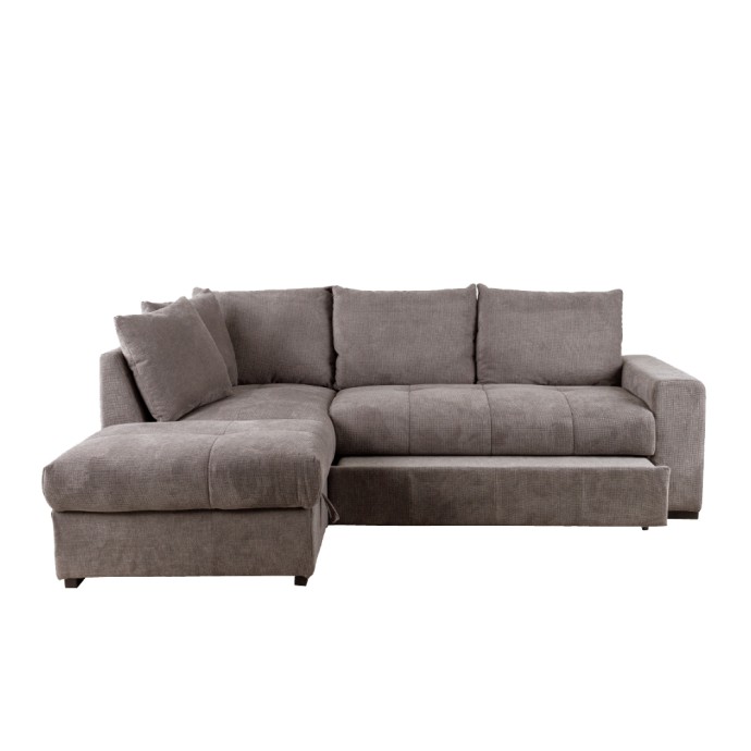 BILL ΓΩΝΙΑΚΟΣ ΚΑΝΑΠΕΣ ΚΡΕΒΑΤΙ 241x173x94 ΑΡΙΣΤΕΡΟΣ TAUPE 