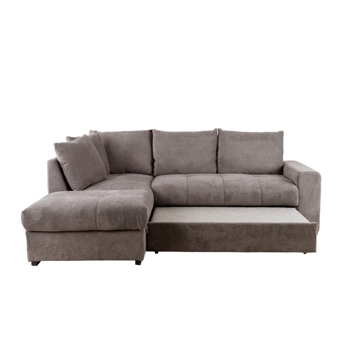 BILL ΓΩΝΙΑΚΟΣ ΚΑΝΑΠΕΣ ΚΡΕΒΑΤΙ 241x173x94 ΑΡΙΣΤΕΡΟΣ TAUPE 