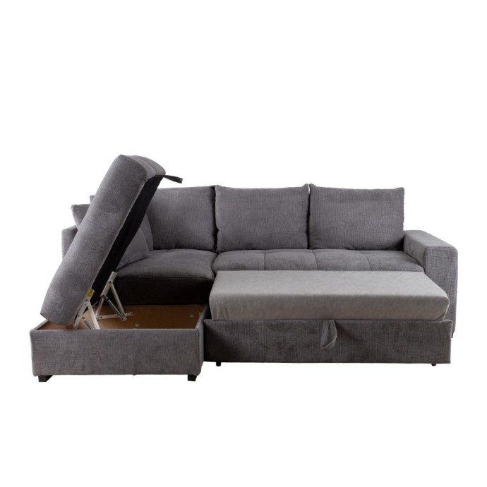 BILL ΓΩΝΙΑΚΟΣ ΚΑΝΑΠΕΣ ΚΡΕΒΑΤΙ 241x173x94 ΑΡΙΣΤΕΡΟΣ STONE 