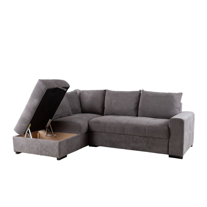BILL ΓΩΝΙΑΚΟΣ ΚΑΝΑΠΕΣ ΚΡΕΒΑΤΙ 241x173x94 ΑΡΙΣΤΕΡΟΣ STONE 