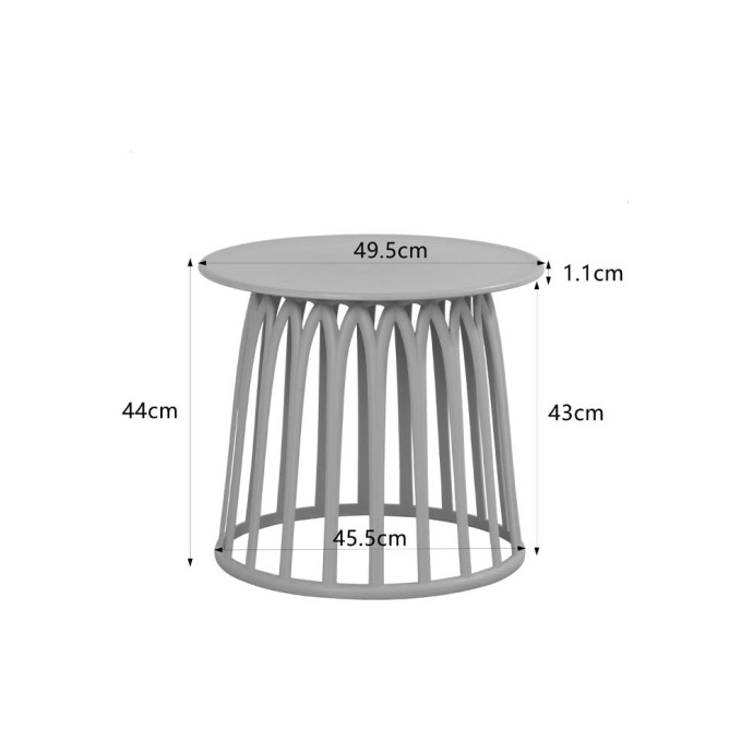 BASKET COFFEE TABLE TERRAZZO 49.5x49.5x44cm