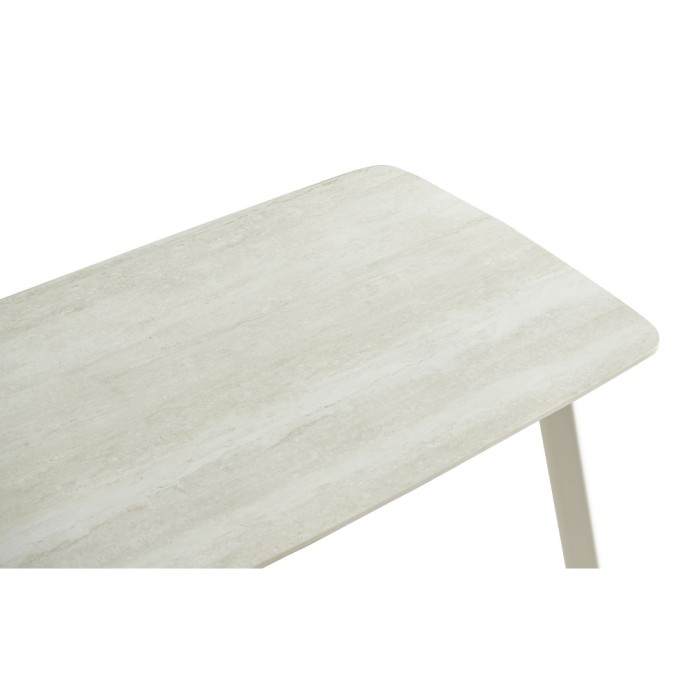 JOIN ME ΤΡΑΠΕΖΙ BEIGE ΜΕ ΟΨΗ ΜΑΡΜΑΡΟΥ 120x70x76.5cm