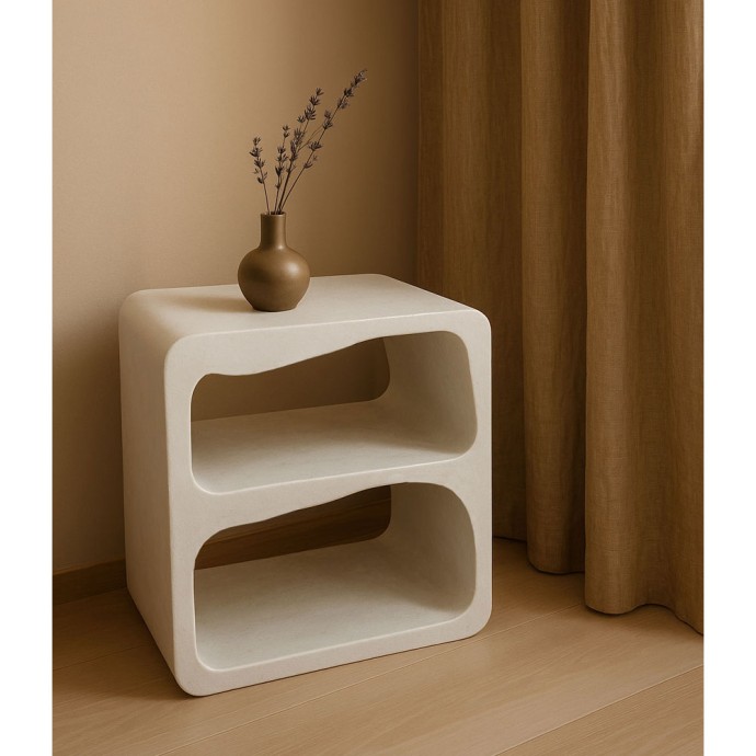 TINOS SIDE TABLE ΛΕΥΚΟ 47x40x53cm