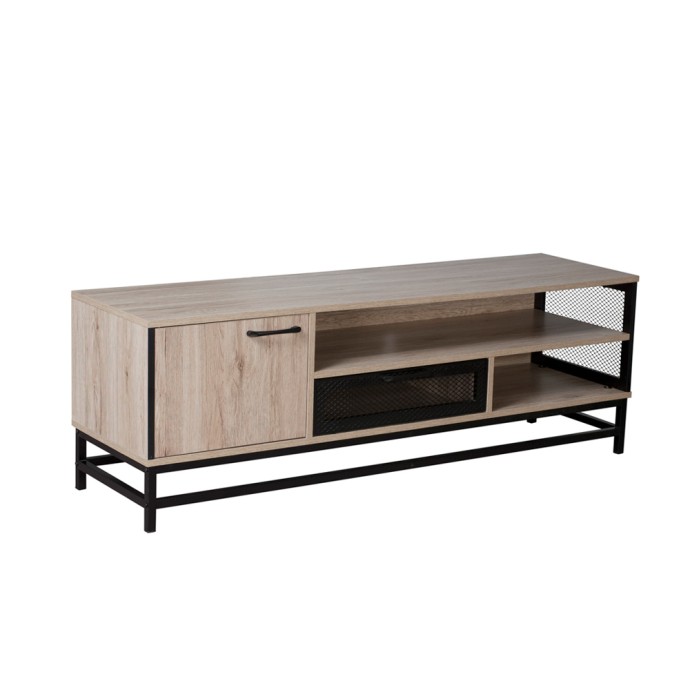PLEGMA TV STAND 140x39x47 SONOMA ΜΑΥΡΟ 