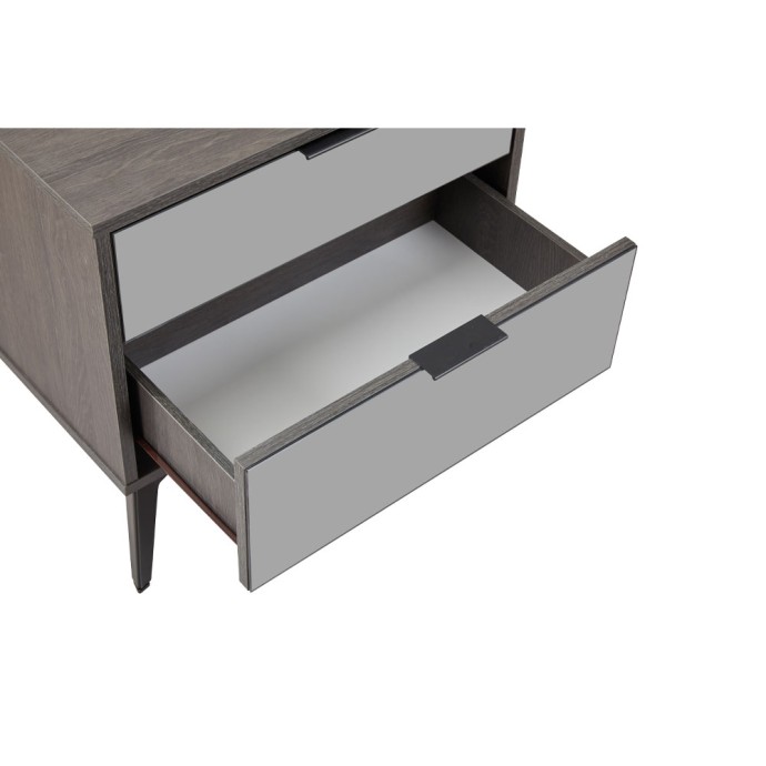 SPECCHIO ΚΟΜΟΔΙΝΟ 2ΣΥΡΤΑΡΙΑ 58x39x55 ΜΑΥΡΟ OAK ΚΑΘΡΕΠΤΗΣ 