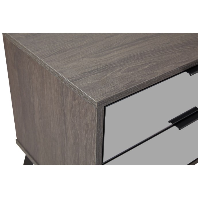 SPECCHIO ΚΟΜΟΔΙΝΟ 2ΣΥΡΤΑΡΙΑ 58x39x55 ΜΑΥΡΟ OAK ΚΑΘΡΕΠΤΗΣ 