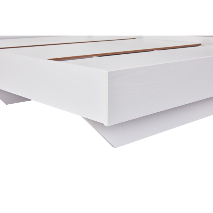 LUCIDO ΚΡΕΒΑΤΙ 162x202x88 ΛΕΥΚΟ OAK ΦΥΣΙΚΟ 
