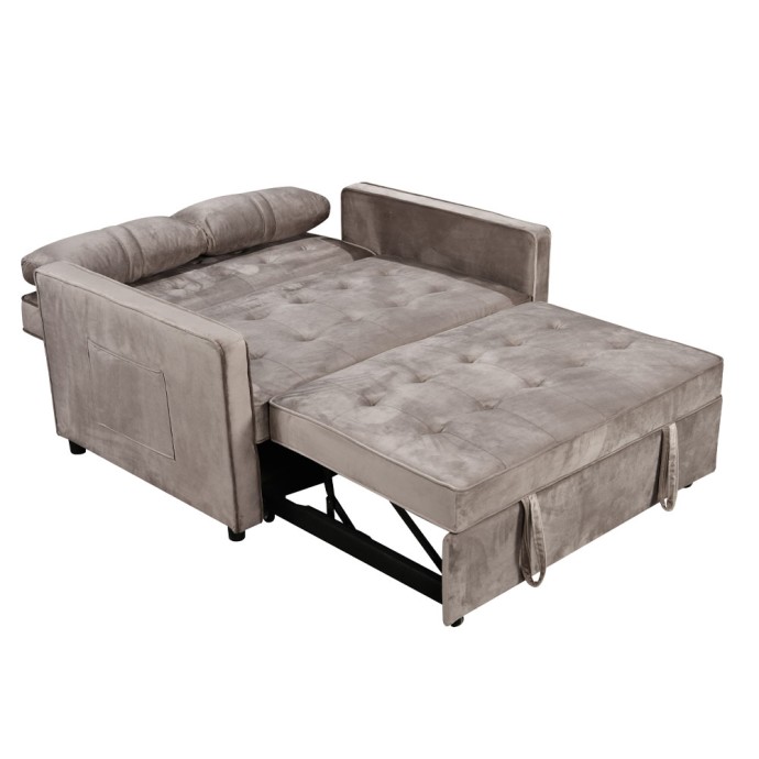 SOLUTION 2ΘΕΣΙΟΣ ΚΑΝΑΠΕΣ ΚΡΕΒΑΤΙ 133x94x87 ΧΡΩΜΑ MUSHROOM 
