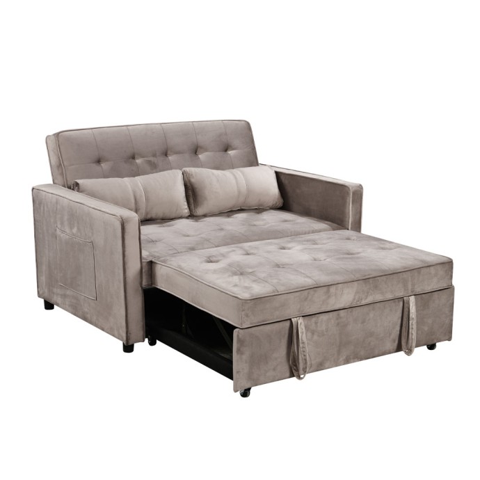 SOLUTION 2ΘΕΣΙΟΣ ΚΑΝΑΠΕΣ ΚΡΕΒΑΤΙ 133x94x87 ΧΡΩΜΑ MUSHROOM 