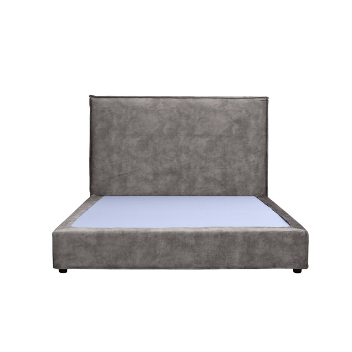 DOMUS ΚΡΕΒΑΤΙ (ΓΙΑ ΣΤΡΩΜΑ 160x200cm) 160x210xY115cm SILVER ΓΚΡΙ 