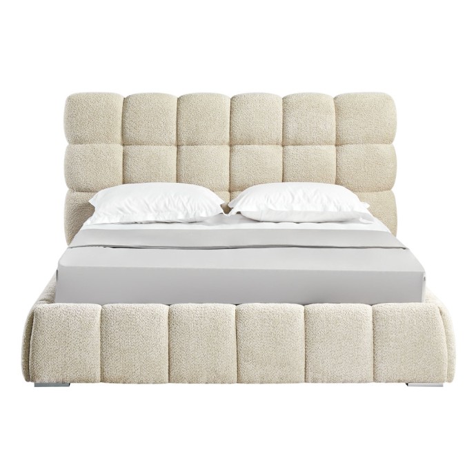 PUFFY ΚΡΕΒΑΤΙ (ΓΙΑ ΣΤΡΩΜΑ 160x200cm) 228x188x120 BEIGE 