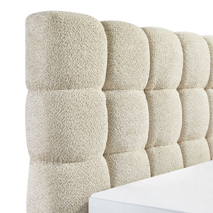 PUFFY ΚΡΕΒΑΤΙ (ΓΙΑ ΣΤΡΩΜΑ 160x200cm) 228x188x120 BEIGE 