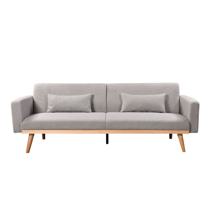 PANTA ΚΑΝΑΠΕΣ ΚΡΕΒΑΤΙ 3ΘΕΣΙΟΣ ΓΚΡΙ ΑΝΟΙΧΤΟ 210x77x77cm