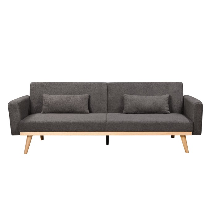 PANTA ΚΑΝΑΠΕΣ ΚΡΕΒΑΤΙ 3ΘΕΣΙΟΣ ΓΚΡΙ ΣΚΟΥΡΟ 210x77x77cm