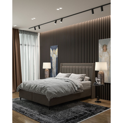 HARMONY ΚΡΕΒΑΤΙ ΔΙΠΛΟ ΜΕ ΑΠΟΘ/ΚΟ ΧΩΡΟ 174Πx207Μx126,5Ycm ΎΦΑΣΜΑ MUSHROOM (ΠΕΡΙΛΑΜΒΑΝΕΤΑΙ ΣΤΡΩΜΑ 160Πx200Μx30Υcm)