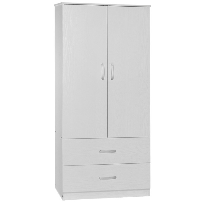 ZELIA ΝΤΟΥΛΑΠΑ ΡΟΥΧΩΝ ΔΙΦΥΛΛΗ ΜΕ 2 ΣΥΡΤΑΡΙΑ 79x42x180cm ΛΕΥΚΟ 