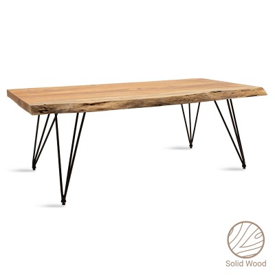 RICH ΤΡΑΠΕΖΙ ΣΑΛΟΝΙΟΥ 130x69xY46cm ΜΑΣΙΦ ΞΥΛΟ ΚΑΡΥΔΙ/ΜΑΥΡΟ 