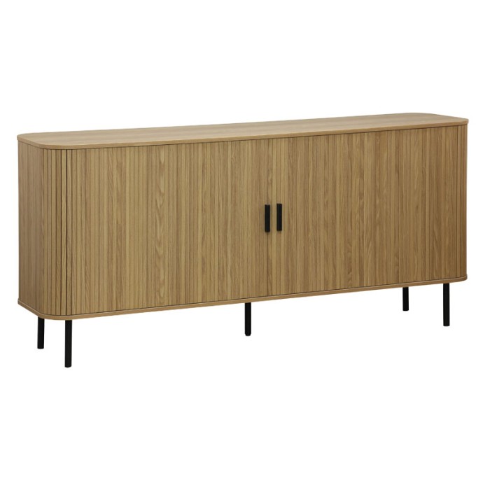 SCANDI ΜΠΟΥΦΕΣ 170x45x80cm MDF ΦΥΣΙΚΟ ΜΕ ΜΕΤΑΛΛΙΚΑ ΜΑΥΡΑ ΠΟΔΙΑ 