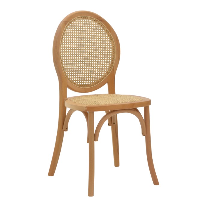 CAMIL ΚΑΡΕΚΛΑ ΦΥΣΙΚΟ ΞΥΛΟ ΟΞΙΑΣ-ΦΥΣΙΚΟ RATTAN 45X50X94ΕΚ