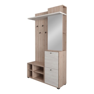 LOUISEN ΕΠΙΠΛΟ ΕΙΣΟΔΟΥ OAK-ΛΕΥΚΟ ΜΕΛΑΜΙΝΗΣ 125X40X217.5ΕΚ