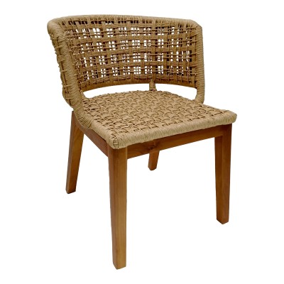 MILOU ΚΑΡΕΚΛΑ 59X65X73ΕΚ TEAK ΞΥΛΟ ΚΑΙ ΣΥΝΘΕΤΙΚΟ ΣΧΟΙΝΙ ΣΕ ΦΥΣΙΚΗ ΑΠΟΧΡΩΣΗ 