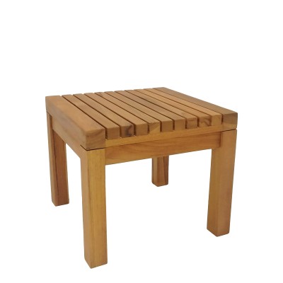 POLY ΤΡΑΠΕΖΙ ΠΑΡΑΛΙΑΣ 35X35X30ΕΚ TEAK ΞΥΛΟ ΣΕ ΦΥΣΙΚΗ ΑΠΟΧΡΩΣΗ 