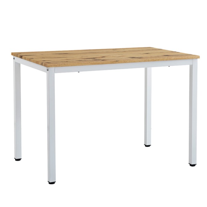 ΤΡΑΠΕΖΙ WITTE MDF/METAL ΣΕ SONOMA ΑΠΟΧΡΩΣΗ ΜΕ ΜΑΥΡΟ ΠΟΔΙ 110X70X76ΕΚ