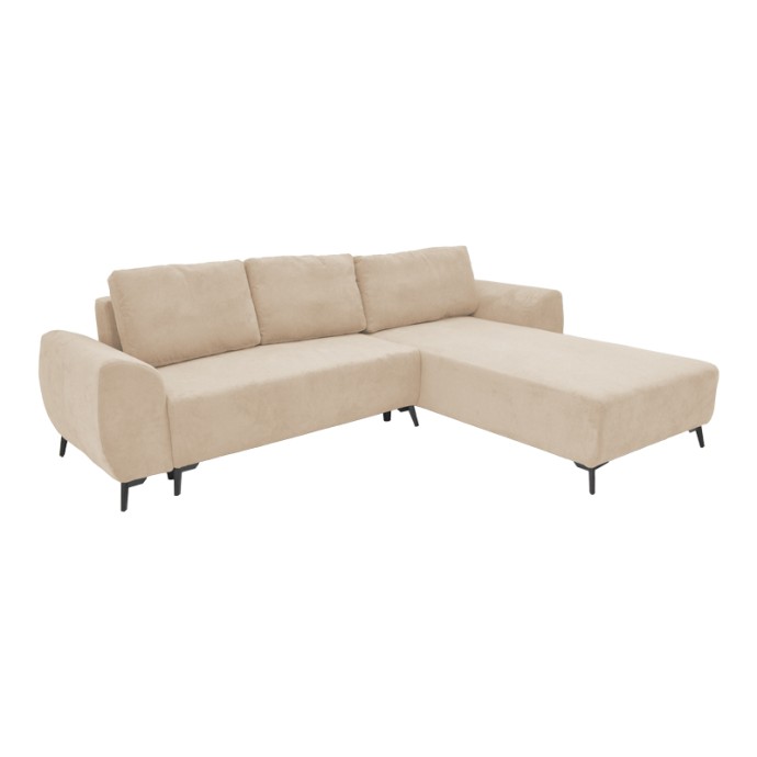 SETTEE ΓΩΝΙΑΚΟΣ KΑΝΑΠΕΣ ΚΡΕΒΑΤΙ 286X204X93ΕΚ ΑΝΑΣΤΡΕΨΙΜΟΣ ΜΕ ΑΠΟΘΗΚΕΥΤΙΚΟ ΧΩΡΟ ΥΦΑΣΜΑ ΜΠΕΖ 