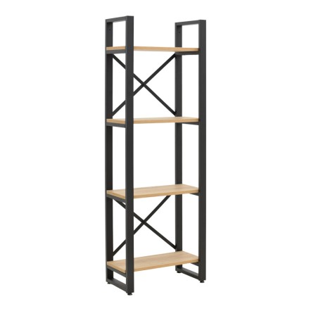 CRIMSON ΒΙΒΛΙΟΘΗΚΗ 50X22X150ΕΚ OAK-ΜΑΥΡΟ