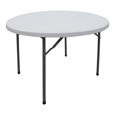 ΤΡΑΠΕΖΙ CATERING COMFORT Φ120X74ΕΚ ΠΤΥΣΣΟΜΕΝΟ ΣΤΡΟΓΓΥΛΟ ΣΕ ΛΕΥΚΗ ΑΠΟΧΡΩΣΗ 