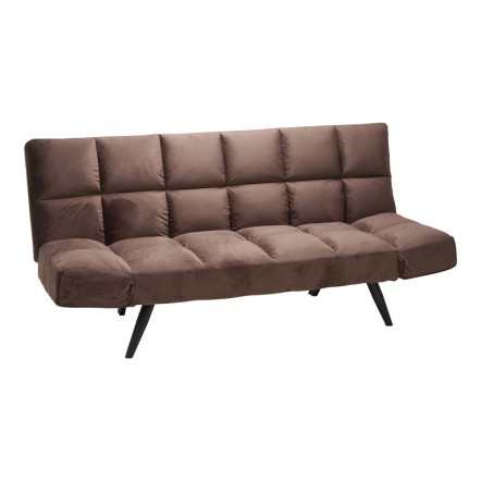 FREDDO ΚΑΝΑΠΕΣ - ΚΡΕΒΑΤΙ 3ΘΕΣΙΟΣ 181X81X86ΕΚ ΒΕΛΟΥΔΟ ΚΑΦΕ 