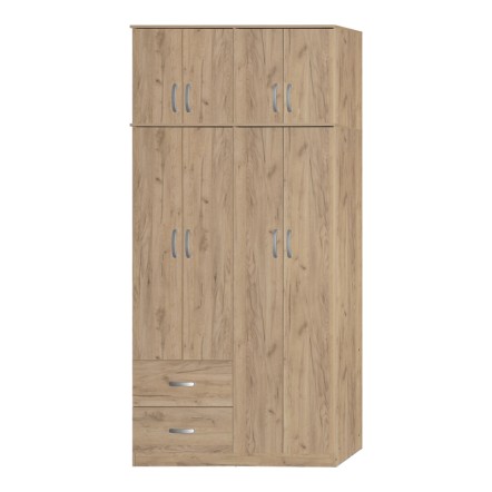 ZELIA ΝΤΟΥΛΑΠΑ ΡΟΥΧΩΝ ΤΕΤΡΑΦΥΛΛΗ ΜΕ ΠΑΤΑΡΙ 120X42X240ΕΚ ΜΕ 2 ΣΥΡΤΑΡΙΑ OAK 