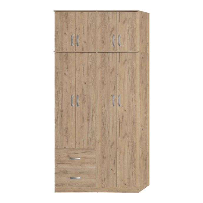 ZELIA ΝΤΟΥΛΑΠΑ ΡΟΥΧΩΝ ΤΕΤΡΑΦΥΛΛΗ ΜΕ ΠΑΤΑΡΙ 120X42X240ΕΚ ΜΕ 2 ΣΥΡΤΑΡΙΑ OAK 