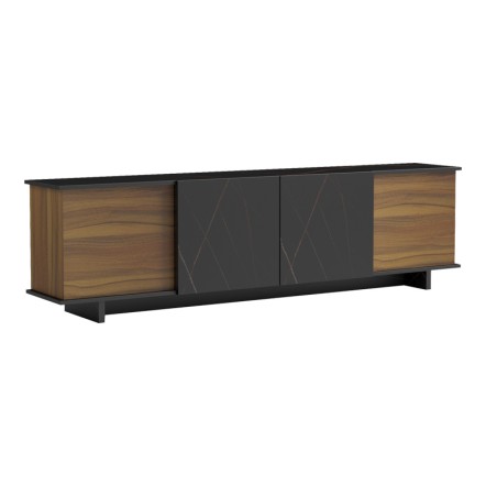 ZAFORE  ΕΠΙΠΛΟ ΤΗΛΕΟΡΑΣΗΣ 180X33X50ΕΚ ΚΑΡΥΔΙ ΑΠΟΧΡΩΣΗ ΜΕ ΜΑΥΡΟ ΜΑΡΜΑΡΟΥ 