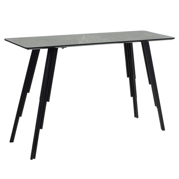 LIFO ΚΟΝΣΟΛΑ MDF ΑΝΘΡΑΚΙ CEMENT-ΜΑΥΡΟ 120x40x75cm