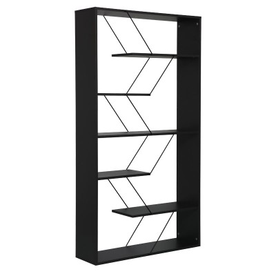 TARS ΒΙΒΛΙΟΘΗΚΗ ΑΝΘΡΑΚΙ-ΜΑΥΡΟ 84x24x157cm