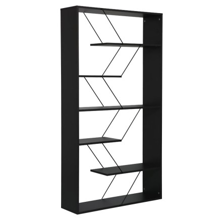 TARS ΒΙΒΛΙΟΘΗΚΗ ΑΝΘΡΑΚΙ-ΜΑΥΡΟ 84x24x157cm