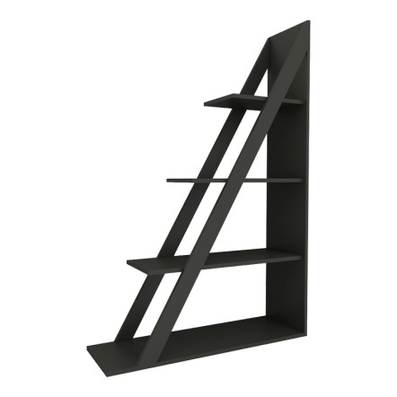 QUINA ΒΙΒΛΙΟΘΗΚΗ ΣΕ ΑΝΘΡΑΚΙ ΑΠΟΧΡΩΣΗ 100x30x150cm