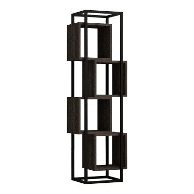 GRIDUR ΒΙΒΛΙΟΘΗΚΗ ΣΕ ΣΚΟΥΡΟ ΚΑΡΥΔΙ ΑΠΟΧΡΩΣΗ 44x29x140cm